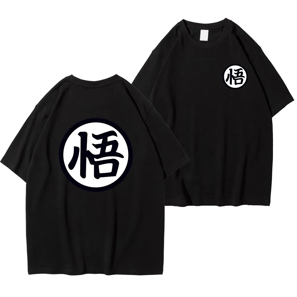 Color: Blue, Size: L - Summer Fashion Anime Son Goku Cosplay T-shirt Cotton Short Sleeve Tops Tee Loose Oversized Casual T Shirts Men Harajuku Clothing