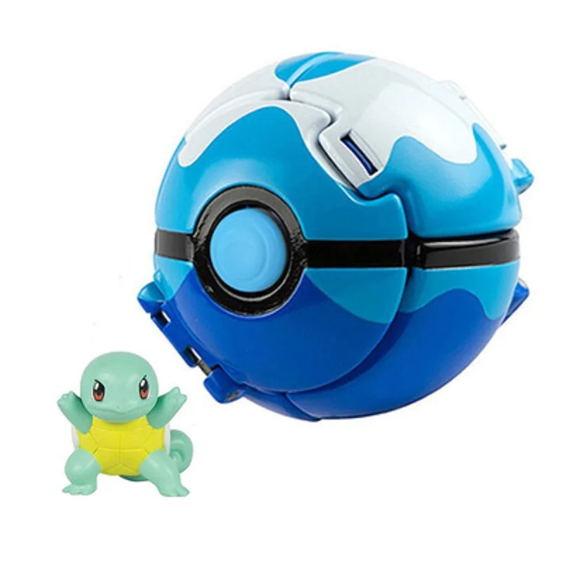 Color: Silver - New Pokemon Pokeball Anime Action Figurse Pikachu Squirtle Pocket Monster Variant Pok?©mon Game Elf Ball Model Toys Kids Gift