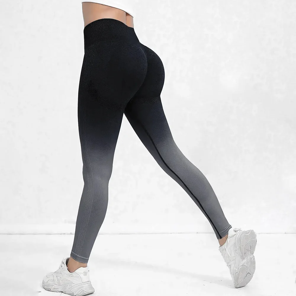 Color: PURPLE, Size: M - Tie Dye Seamless Leggings for Women High Waist Yoga Pants, Scrunch Butt Lifting Elastic Tights
