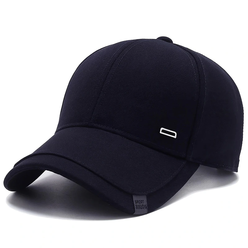 Color: Blue - Unisex Square Silver Buckle Label Baseball Caps Spring Autumn Outdoor Adjustable Casual Hats Sunscreen Hat