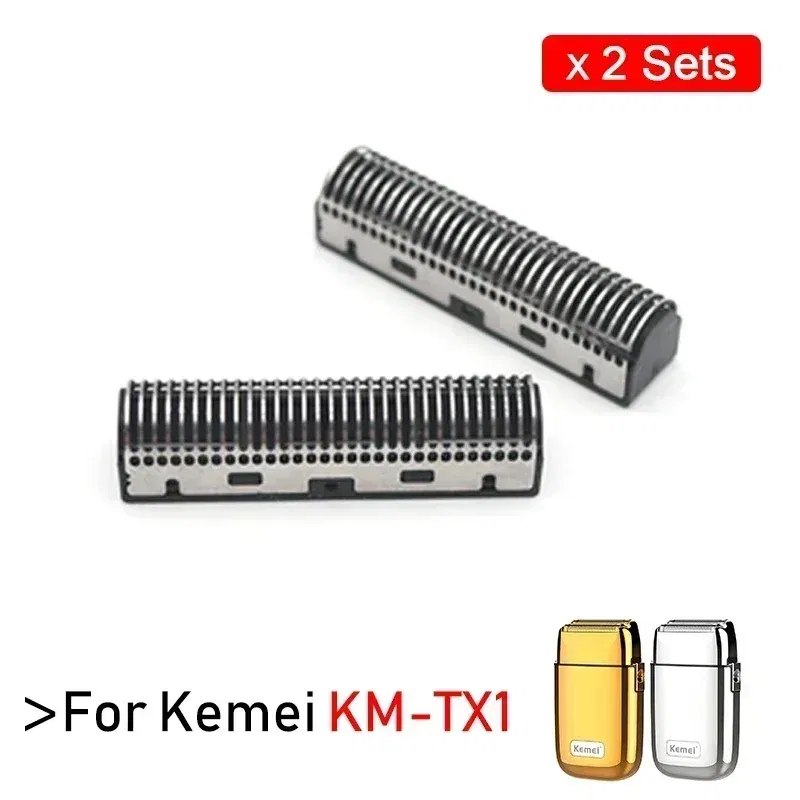 Color: WHITE - For Kemei KM-TX1 Electric Shaver Original High Quality Replacement Double Foiled Blade Net Cover Repair Accessories Wholesales