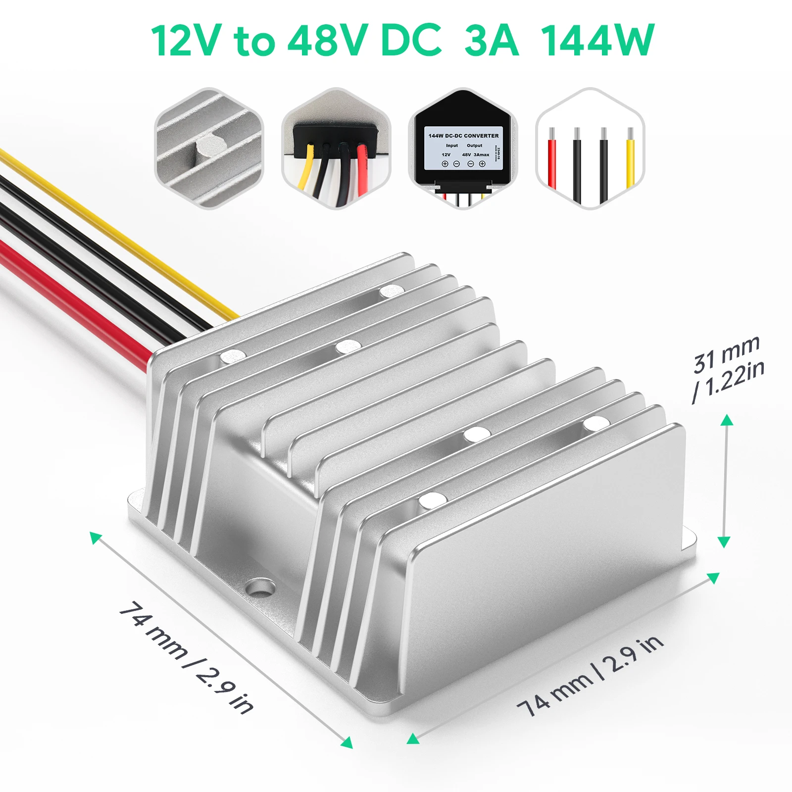 Color: Dark Grey, Ships From: CHINA - EDUP Starlink GigE PoE Injector 150W DC Step UP Converter 12V to 48V Ideal for StarLink Dish V2 Internet Kit to Router or PC