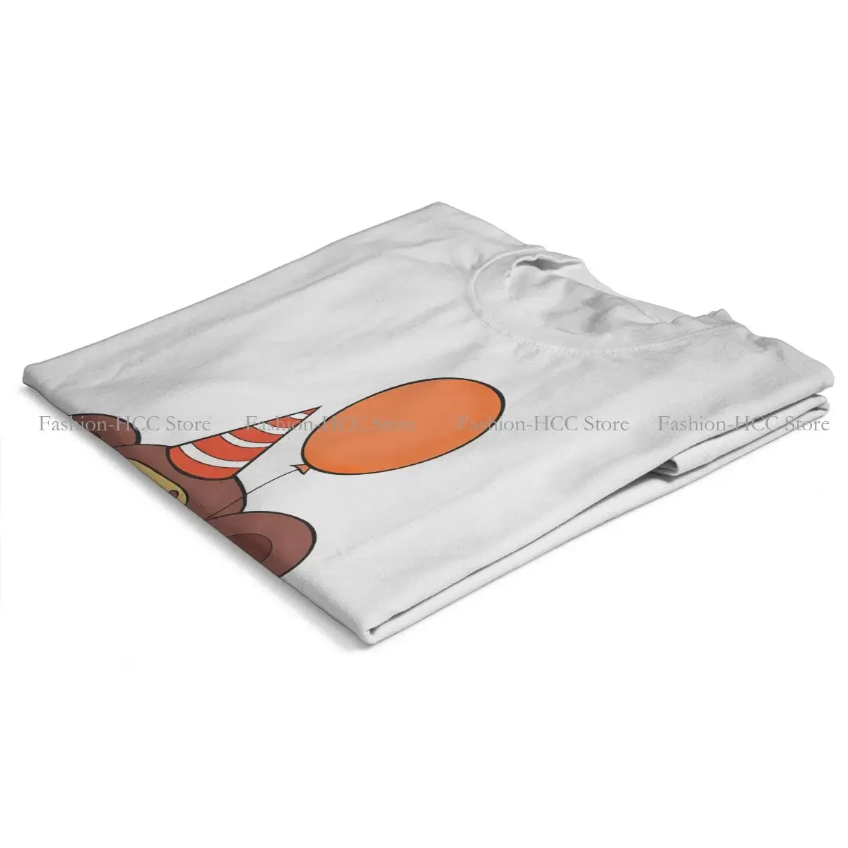 Color: WHITE, Size: L - Cheburashka Che Burashka Gena Russian Cartoon Polyester TShirts Birthday Distinctive Homme T Shirt Hipster Clothing