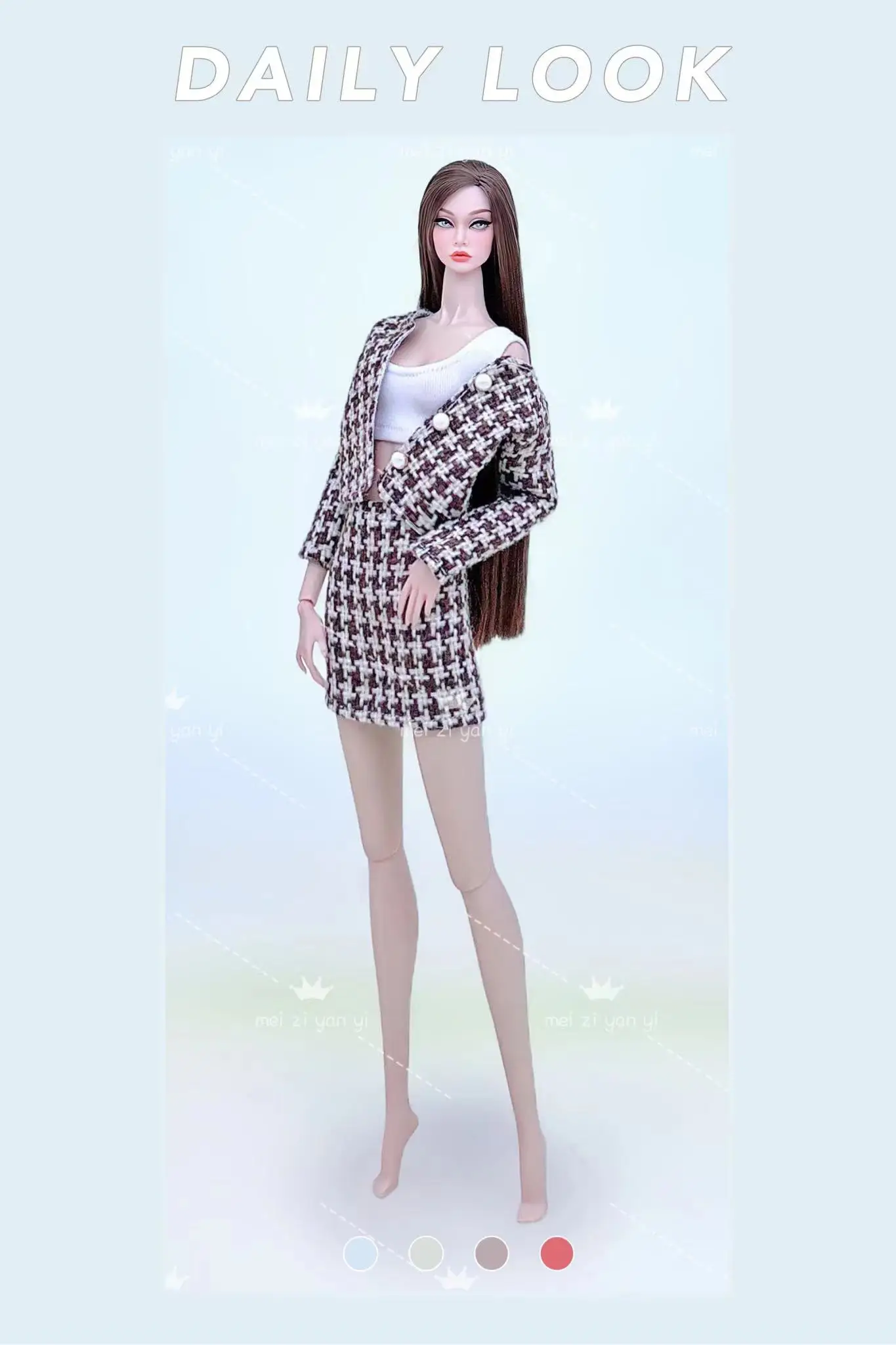 Color: Red Wine - Dress for barbie accessories clothing clothes fashionistas Princes cosplay costume for barbie clothes set girls birthday toys