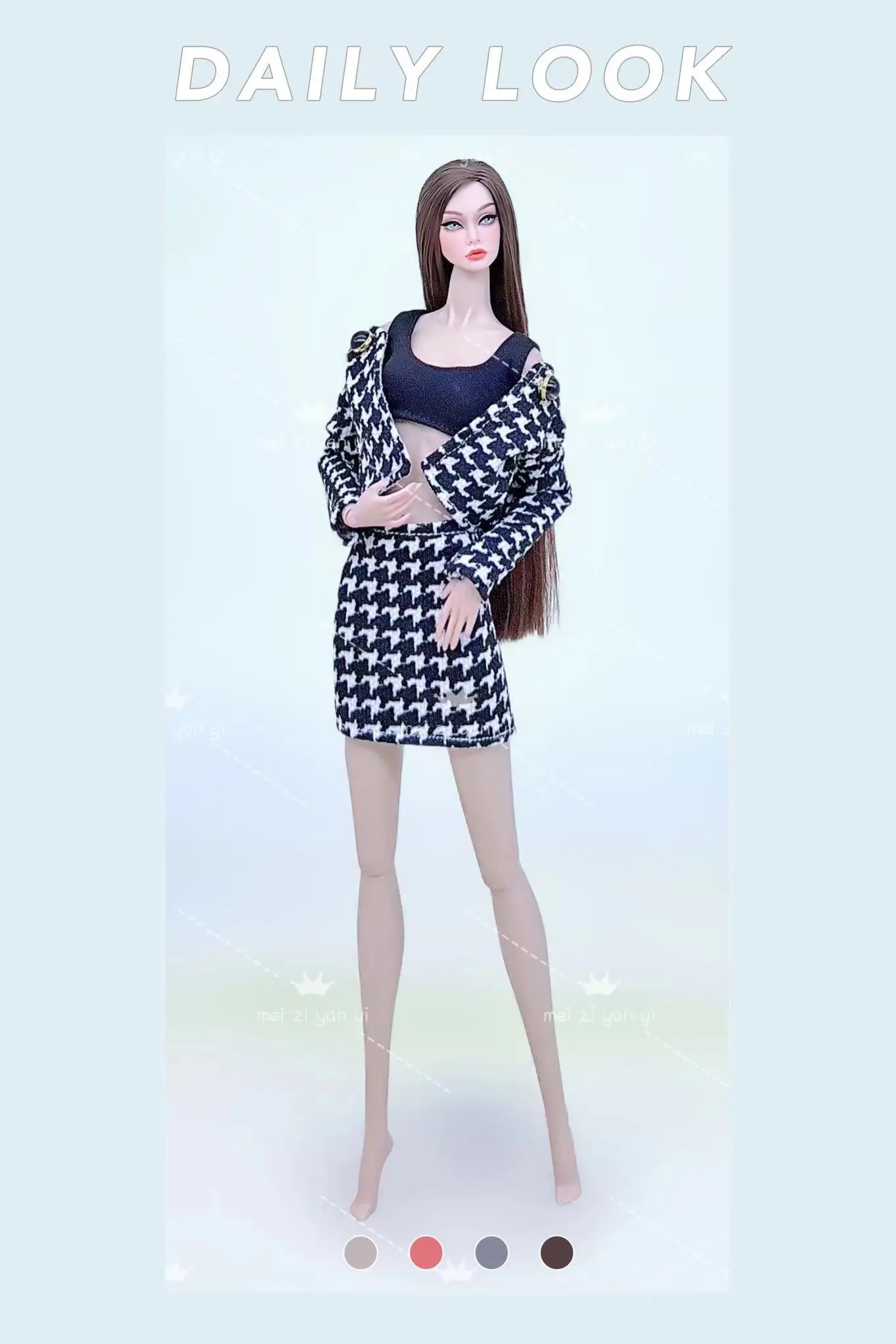 Color: Red Wine - Dress for barbie accessories clothing clothes fashionistas Princes cosplay costume for barbie clothes set girls birthday toys