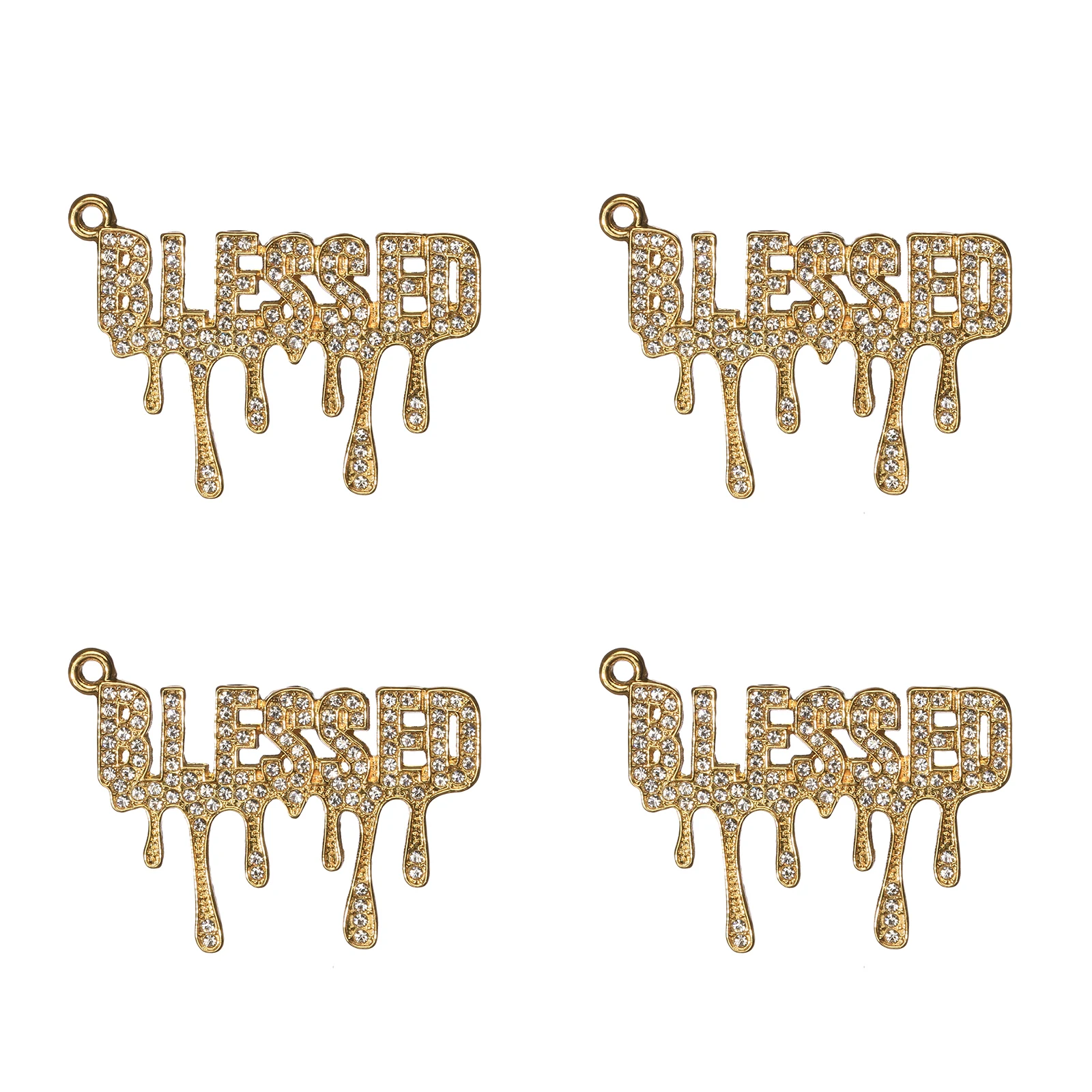 Metal color: ROSE GOLD COLOR, Ships From: CHINA - 10pcs BLESSD Rhinestone Letter Charms For Bracelet Bangle Jewelry Making DIY Accessories Wholesale LTC0289-LTC0292
