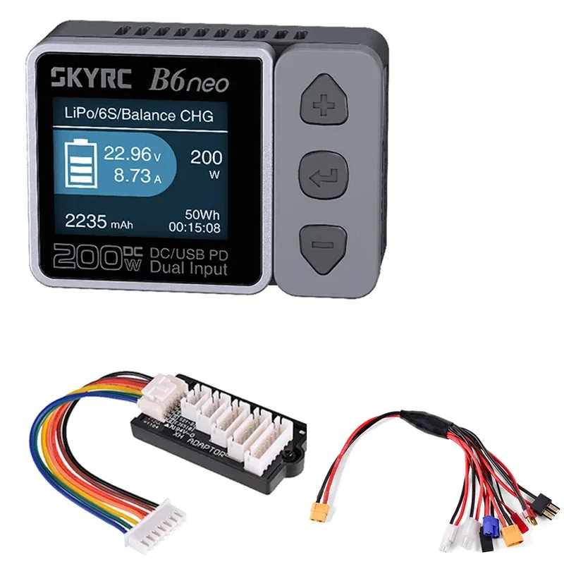 Color: Blue - 2023 NEW SkyRC B6 Neo Smart Charger DC 200W PD 80W LiPo Battery Balance Discharger SK-100198 B6 Neo