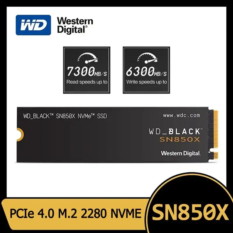 Color: Orange, Ships From: CHINA - 2025 Western Digital WD SN850X SSD 1TB 2TB NVMe Gen4 PCIe M.2 2280 PCIe 4.0X4 Drive Internal Solid State Disk for PS5 Desktop