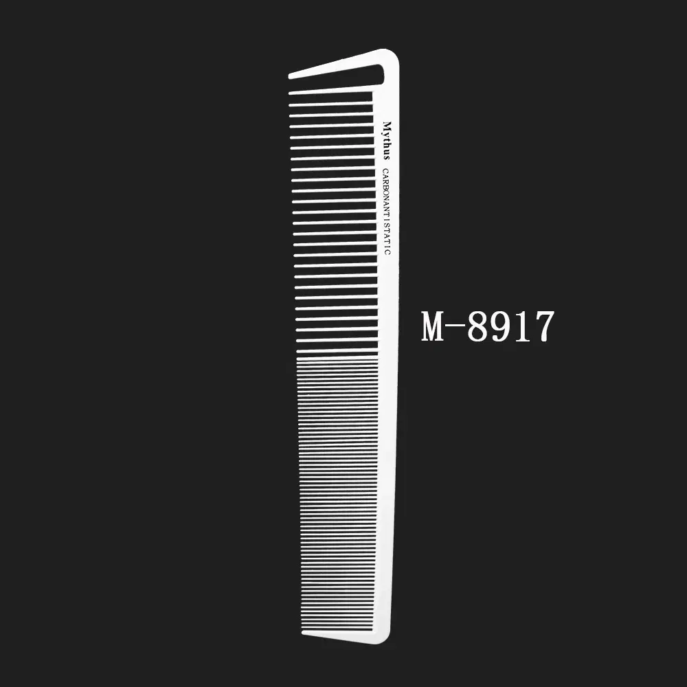 Color: Pink - Mythus Hairdressing Carbon Comb For Haircut Barber Anti Static White Rat Tail Comb Beauty Professional Hair Styling Tools Comb