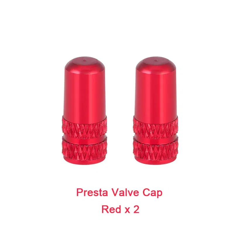 Color: Pink - 2pc Bicycle Valve Cap Aluminum Alloy Presta/Schrader Road Mountain Bike Tire Valve Cap Dust Protection Cover Bicycle Accessories