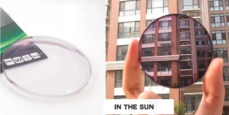 Lenses Color: GRAY, Lens Index: 1.56 - A Pair Progressive Multi-focus & Photochromic & Anti-Blue Ray Optical Lens Myopia Presbyopia 1.56 1.61 1.67 Index