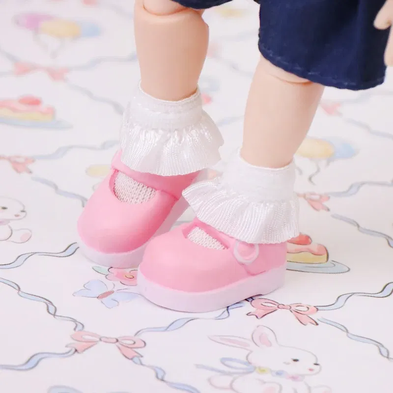 Color: SKY BLUE, Size: Other - Plastic OB11 Student Shoes Obitsu 11 Doll Shoes ob11 Doll Pointy Toe Shoes Diy Toys For dod Ddf Body9 1/12 Bjd Gsc Bjd Doll