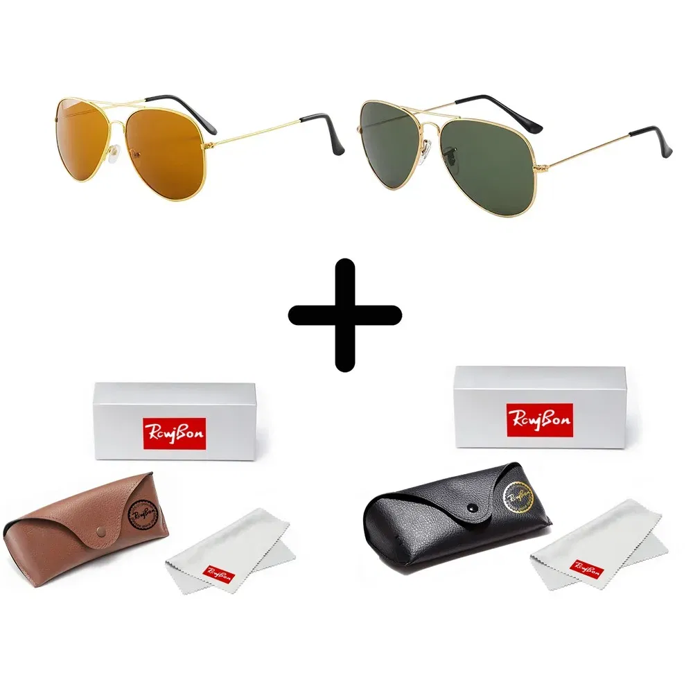 Lenses Color: Blue-gray, Frame Color: Red - Classic Retro Pilot Polarized Sunglasses Men Luxury Metal Black Aviation Sun Glasses Male Fashion Driving Vacation Shades UV400
