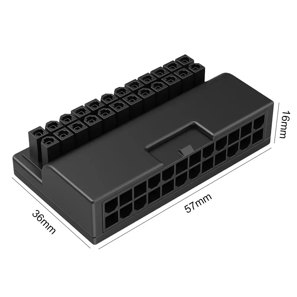 Color: Blue, Ships From: CHINA - ATX 24 Pin to 90 Degree Power Plug Adapter ARGB Mainboard Motherboard Power Supply Cable Modular DIY Mounting Accessessory