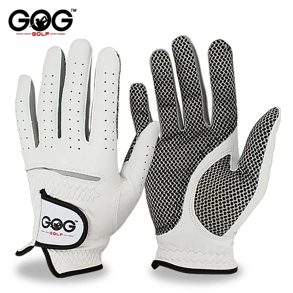 Size: S, Color: Yellow - Pack 1 Pc Golf Gloves Men's Left/Right Hand Soft Breathable Pure Sheepskin With Anti-slip Granules Golf Gloves Golf Men