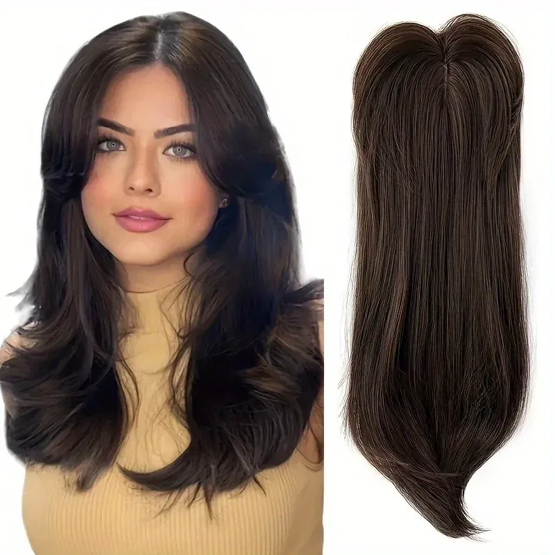 Color: 4/30HL, Stretched Length: 22inches - [22 Inch Straight Wig Block] Elegant 22 Inch Women's Straight Synthetic Wig Block, High Temperature Fiber, Light Brown to Black