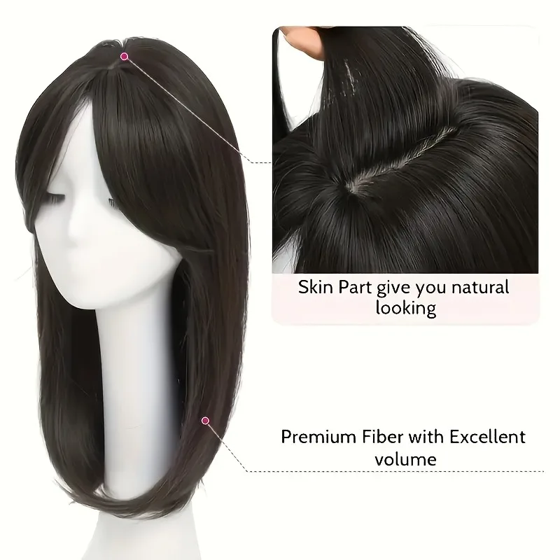 Color: 4/30HL, Stretched Length: 22inches - [22 Inch Straight Wig Block] Elegant 22 Inch Women's Straight Synthetic Wig Block, High Temperature Fiber, Light Brown to Black