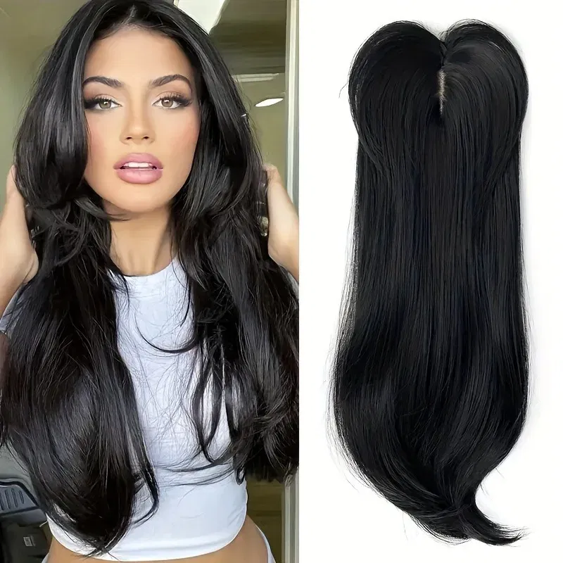 Color: 4/30HL, Stretched Length: 22inches - [22 Inch Straight Wig Block] Elegant 22 Inch Women's Straight Synthetic Wig Block, High Temperature Fiber, Light Brown to Black