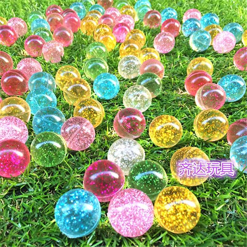 Color: Green - 20Pcs/lot Rubber 19mm Cloud Bouncy Balls Funny Toy Jumping Balls Mini Neon Swirl Bouncing Balls Kids Sports Toy Balls Cat Toy