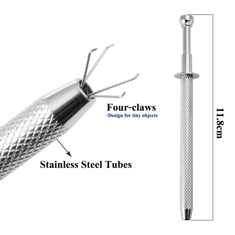 Metal color: Silver - Surgical Steel Pliers Body Piercing Tool Forceps Needle Pipe Clamp Tweezers Open Close CBR Ring Plier Ear Belly Nose Pierc Tools