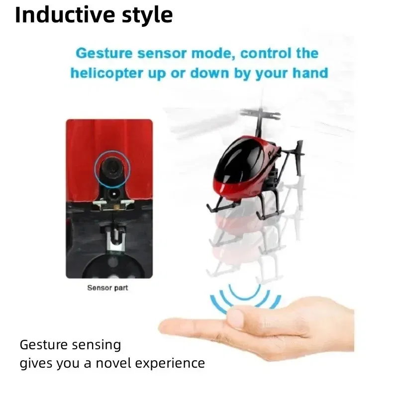 Color: Blue - Induction Hovering Safe Fall-resistant Mini Helicopters Toys Rechargeable RC Helicopters Drone Toys Children's Gifts