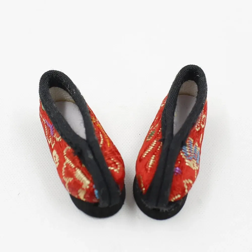 DBS shoes for Blyth doll ICY DOLL Ancient Court style Embroidery shoes suitable for 1/6 Joint body doll ICY about 3cm length