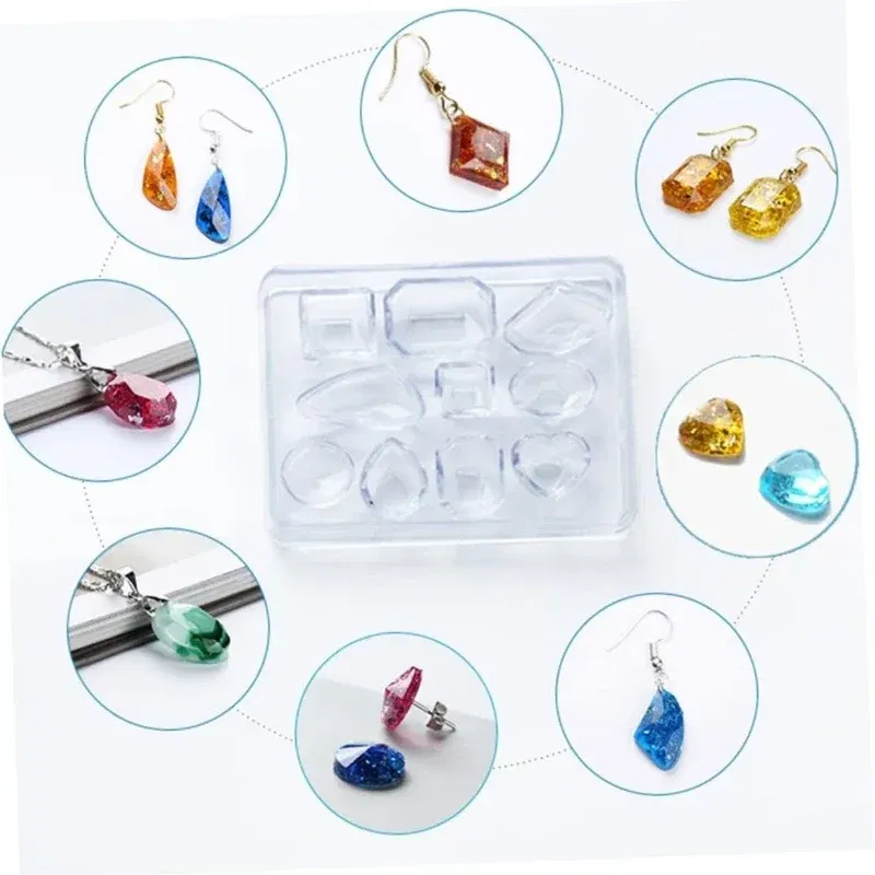 Faceted Gemstone Clear Silicone Mold Silicone Jewelry Casting Molds Clear Crystal Clear Resin Silicone Mold for DIY Jewelry Craf
