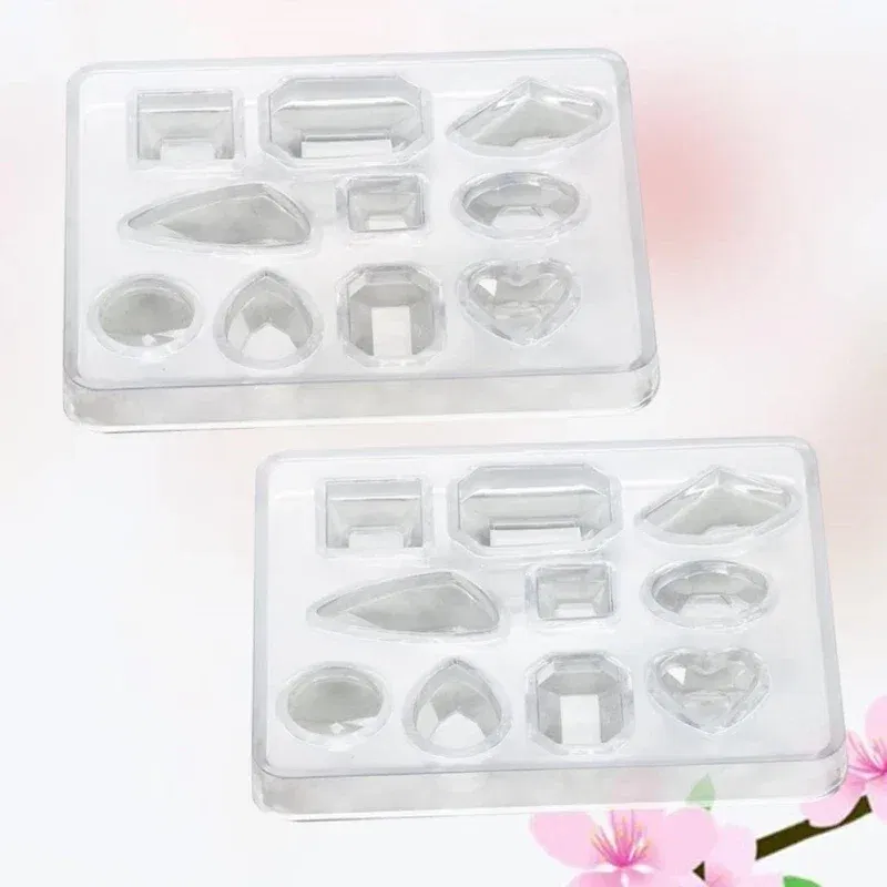 Faceted Gemstone Clear Silicone Mold Silicone Jewelry Casting Molds Clear Crystal Clear Resin Silicone Mold for DIY Jewelry Craf
