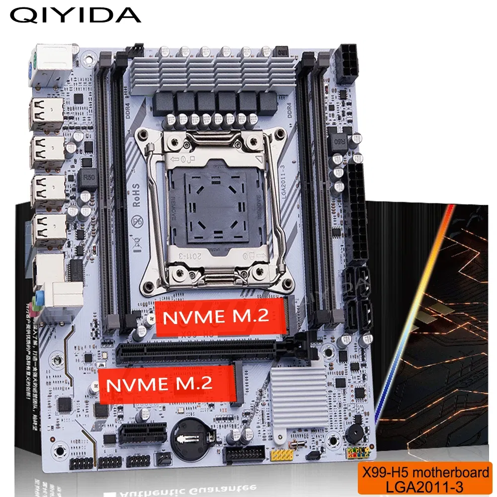 Color: WHITE, Ships From: CHINA - To X99 Motherboard Set Kit With LGA2011-3 Xeon E5 2630 V4 CPU DDR4 16GB REG ECC memory PCI 16x NVME M.2 SATA x99 H5
