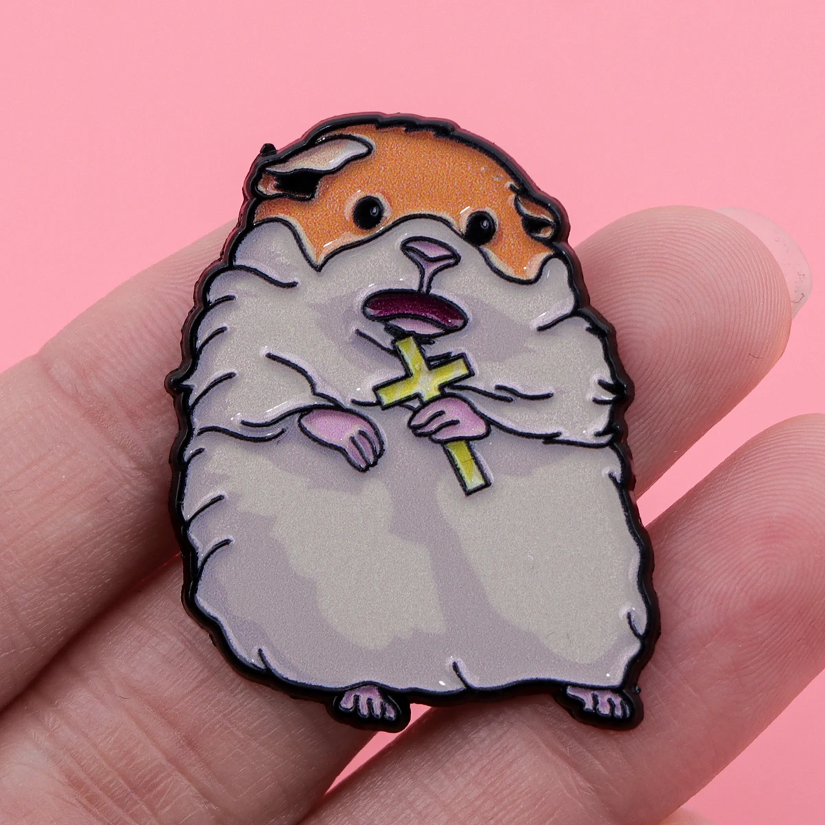Cute Hamster Enamel Pin Cute Mouse Brooch Pines Lapel Pins Badge on Backpack Clothing Accessories Animal Jewelry Birthday Gifts