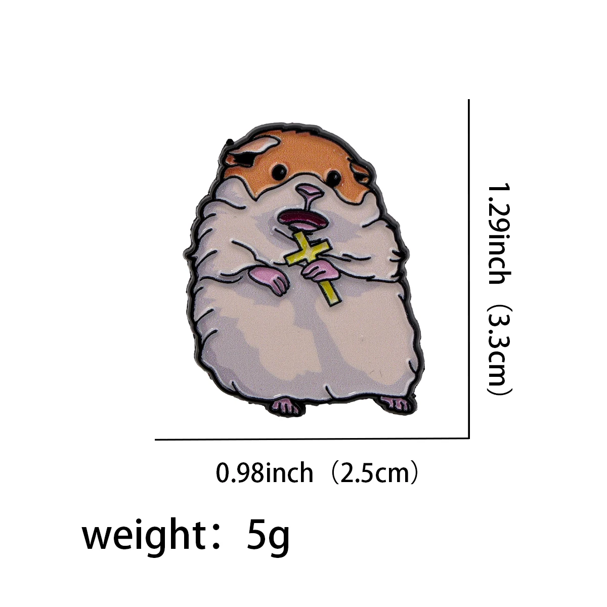 Cute Hamster Enamel Pin Cute Mouse Brooch Pines Lapel Pins Badge on Backpack Clothing Accessories Animal Jewelry Birthday Gifts