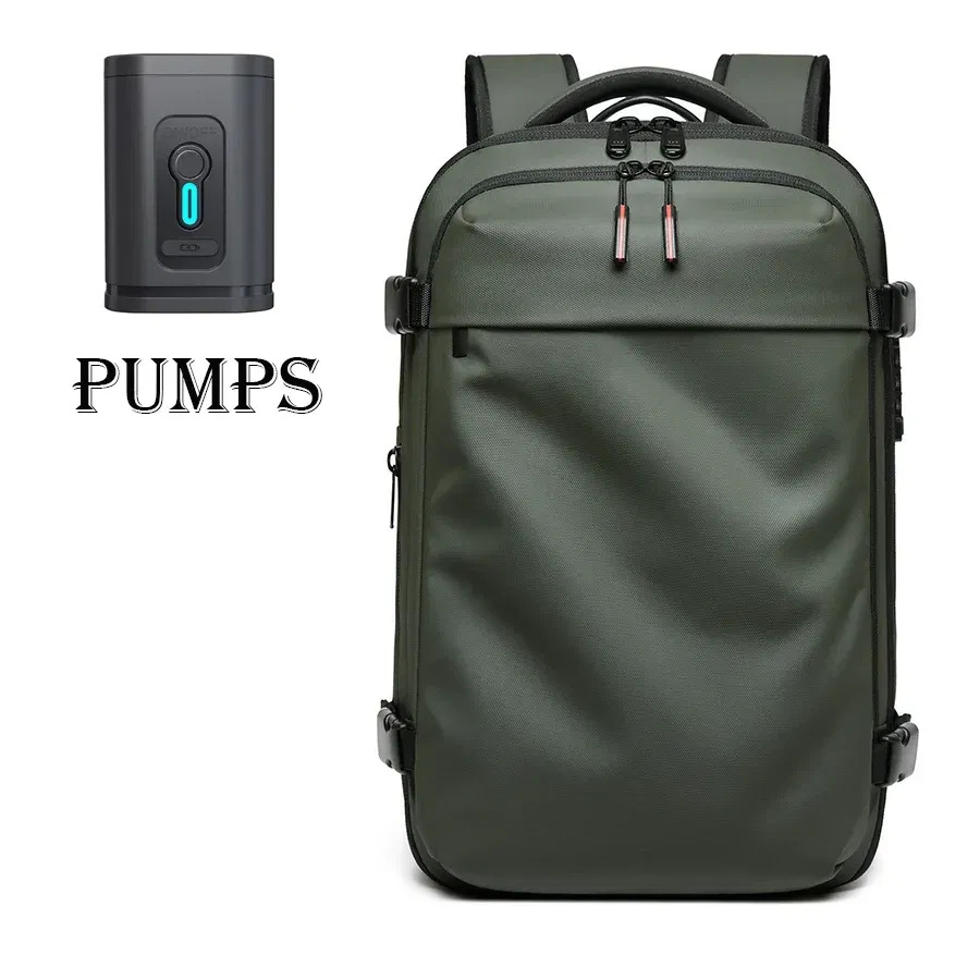 Color: Ivory - Men Travel Backpack vacuum compression Laptop Backpack 17 inch Extended Large Capacity school Backpack Hiking Business backpack