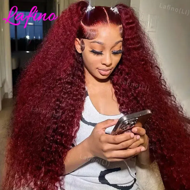 Hair Color: #2, Stretched Length: 8inches, Density: 180%, Ships From: CHINA - 30 40 Inch 99J Burgundy 13x6 Hd Lace Frontal Human Hair Wig Red Colored 13x4 Transparent Lace Curly Deep Wave Frontal Wig