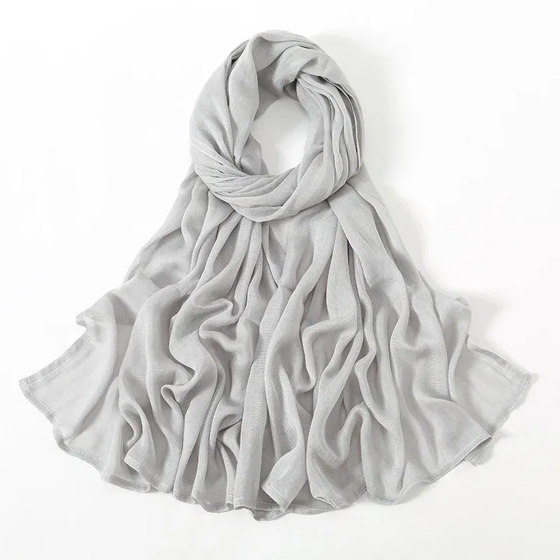Color: Navy Blue - Ramadan Solid Color Big Size Cotton Rayon Hijab Scarf Women Muslim Headscarf Wraps Shawls Femme Musulman Headband Islamic Turban