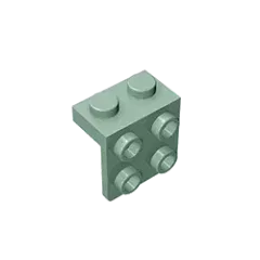 Color: Bright Green - Gobricks GDS-641 ANGLE PLATE 1X2 / 2X2 compatible with lego 44728 21712 92411 children's DIY Educational Building Blocks
