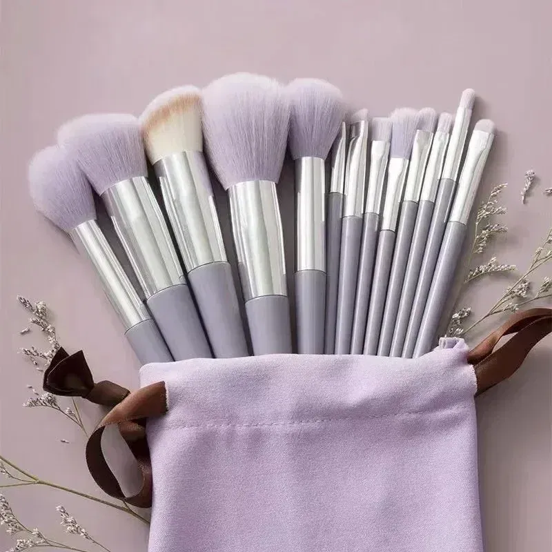 Handle Color: GRAY - 3/13/22pcs Professional Makeup Brushes Tools Set Make Up Brush Tools Kits for Eyeshadow Eyeliner Cosmetics Brushes Maquiagem