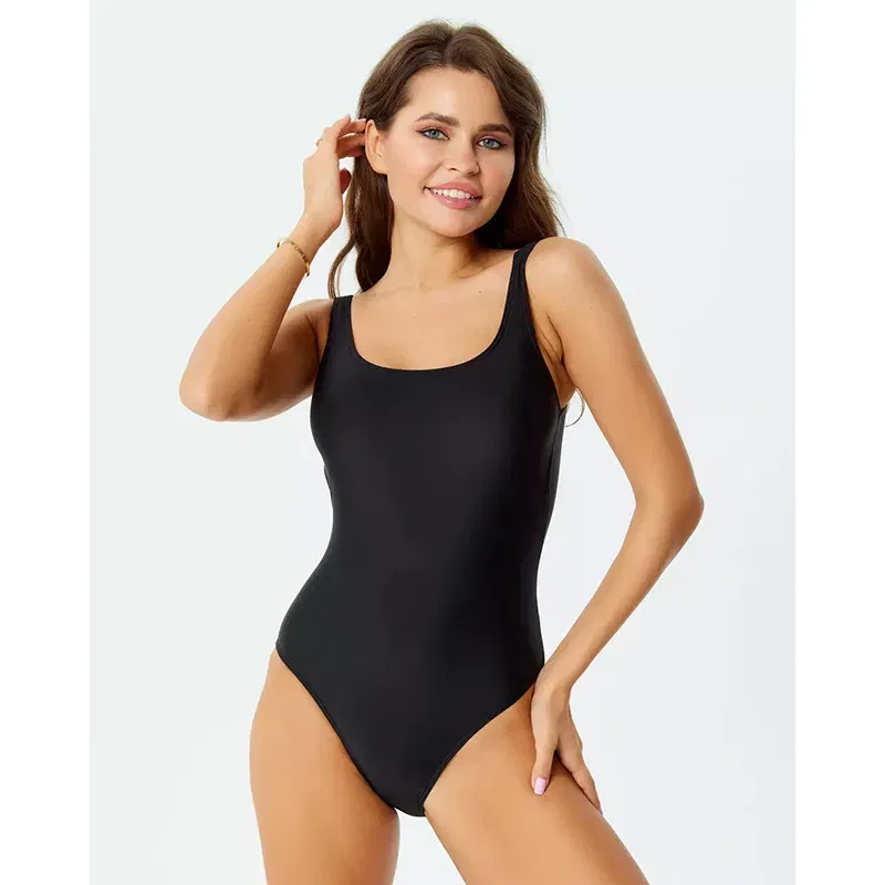 Color: MULTI, Size: XL - 2024U collar one-piece foreign trade swimsuit women's nylon backless jumpsuit sexy swimsuit bikini