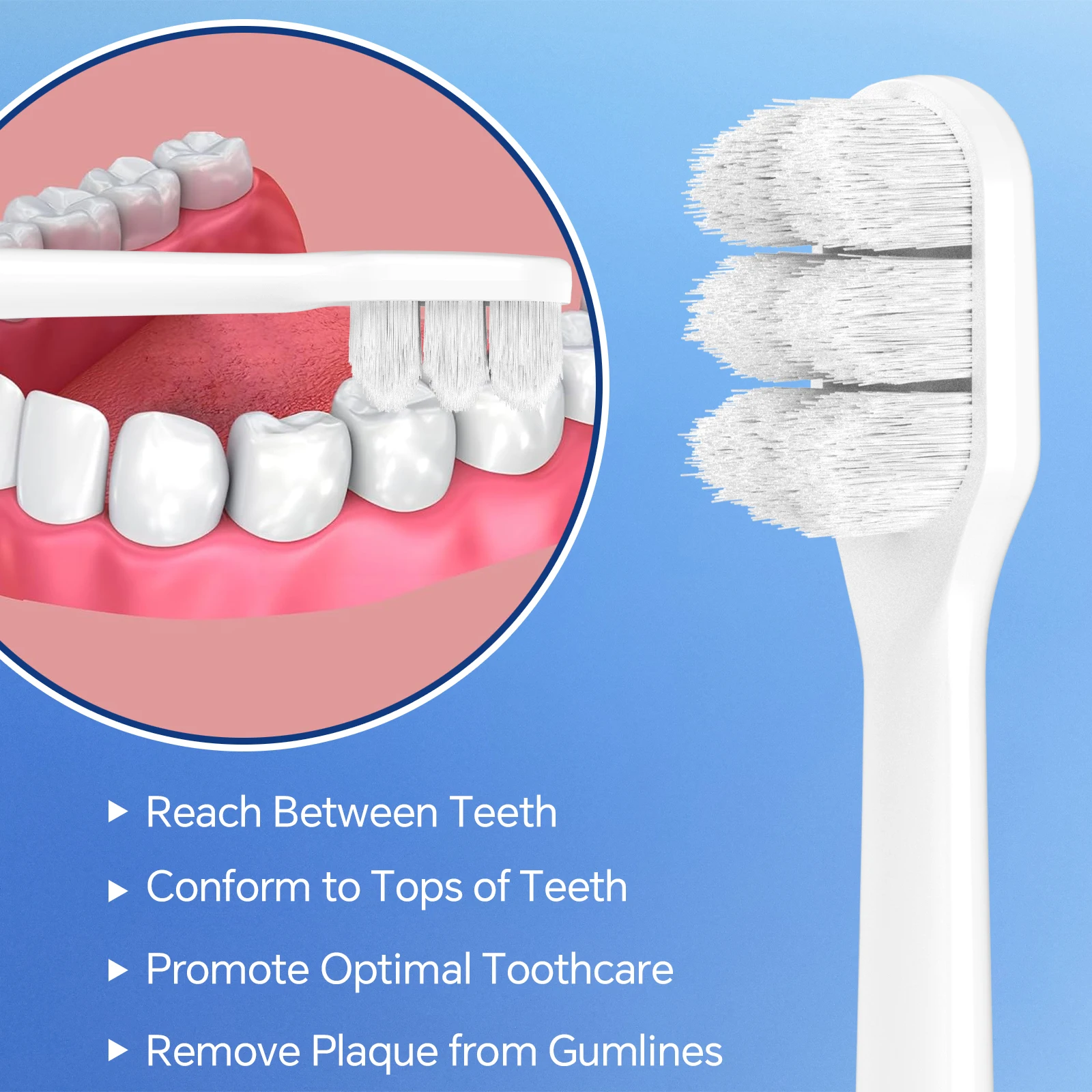 Color: WHITE - Ultra Soft Replacement Toothbrush Brush Heads Compatible with Philips Sonicare Electric Toothbrush for Sensitive Teeth Gums Care