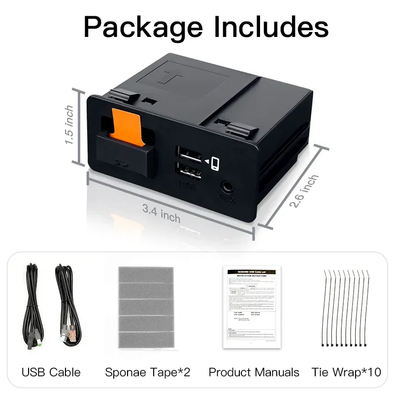 Color: Black - New Upgrade  CarPlay Android Auto USB Hub Adapter for Mazda 2 3 6 CX3 CX5 CX8 CX9 MX5 miata TK78669U0C Mazda Retrofit Kit