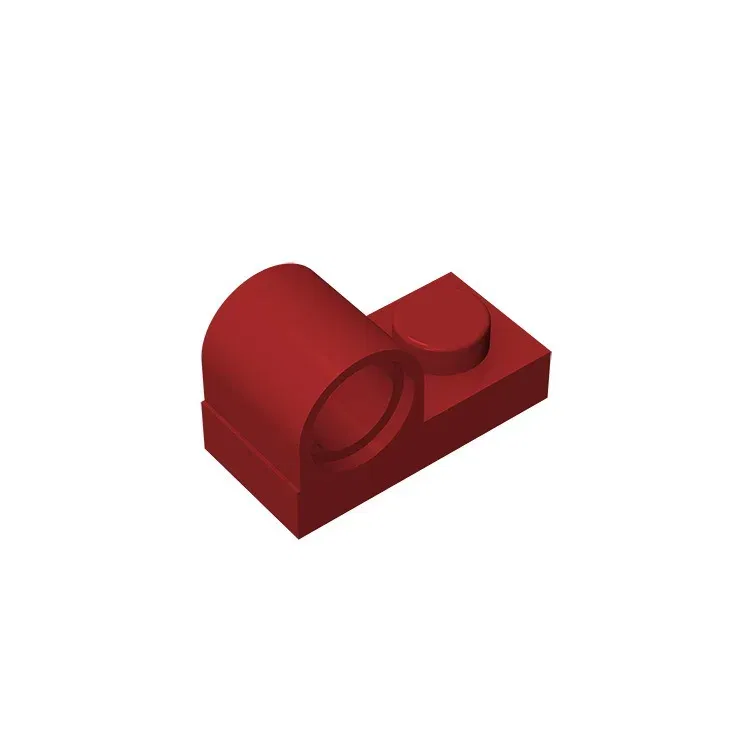 Color: Pink - Gobricks GDS-811 Plate, Modified 1 x 2 with Pin Hole on Top compatible with lego 11458 pieces of children's toys