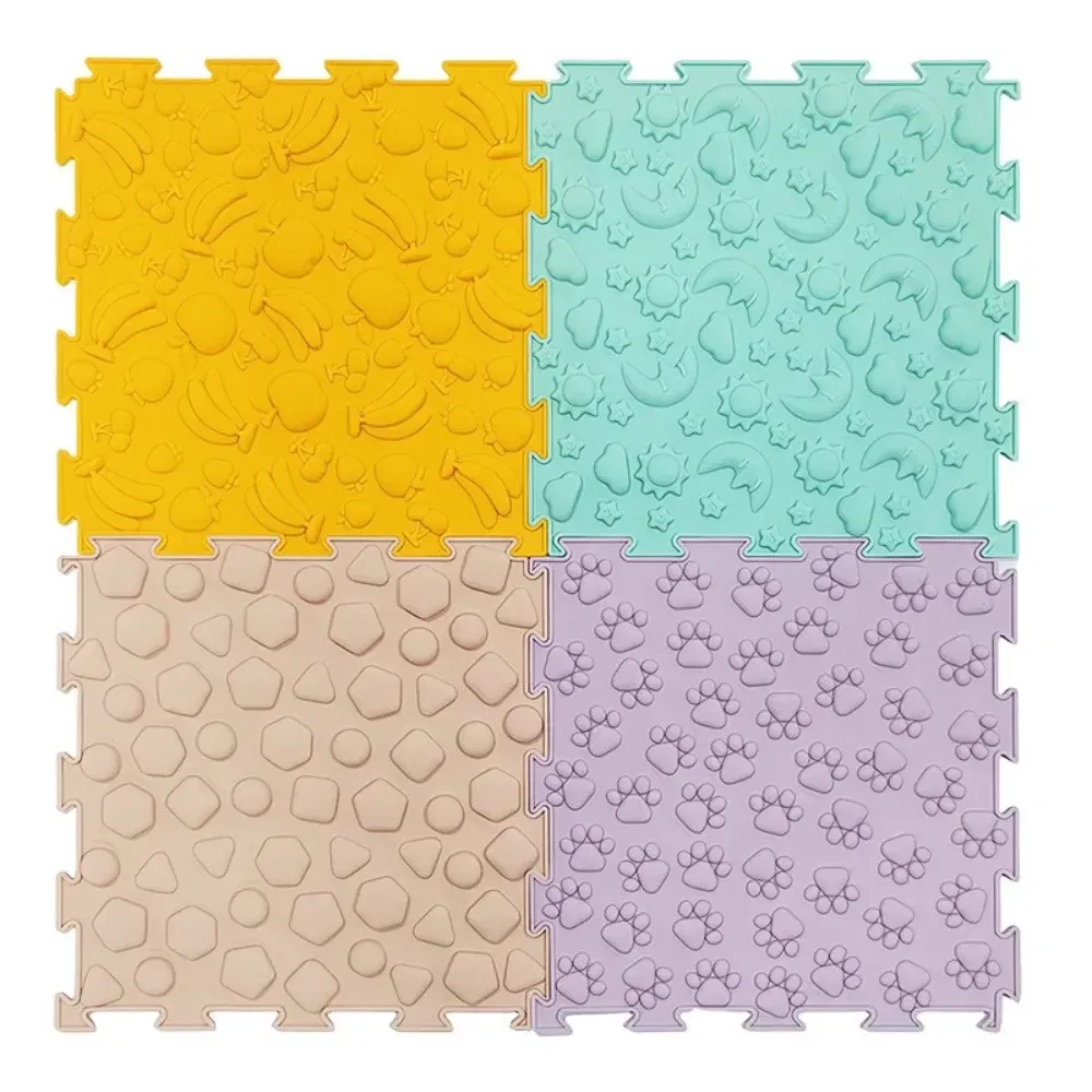 Color: Chocolate - Children's Tactile Sensory Training Mat Acupressure Pad Foot Massage Mat Children's Baby Acupressure Pad Toe Pressure Pad