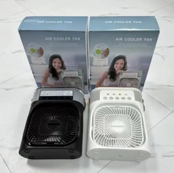 Color: WHITE - Portable 3 In 1 Humidifier Fan AIr Conditioner Household Small Cooler Hydrocooling Air Adjustment 3 Speed Fans For Home Office