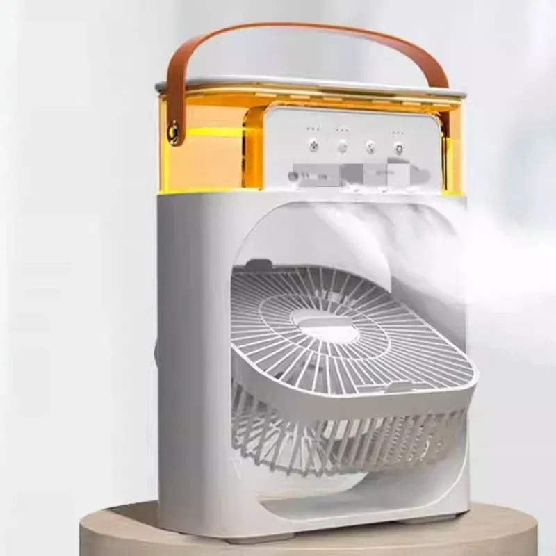 Color: WHITE - Portable 3 In 1 Humidifier Fan AIr Conditioner Household Small Cooler Hydrocooling Air Adjustment 3 Speed Fans For Home Office