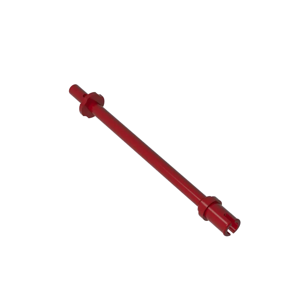 Color: Bright Light Orange - Gobricks GDS-2019 Bar 8L - Two Stop Rings / One Pin, Technical Figure Ski Pole [Flat End]  compatible with lego 2714