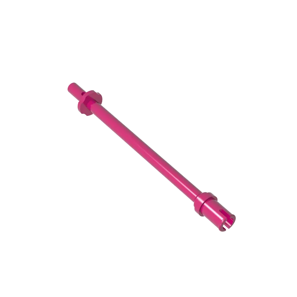 Color: Bright Light Orange - Gobricks GDS-2019 Bar 8L - Two Stop Rings / One Pin, Technical Figure Ski Pole [Flat End]  compatible with lego 2714