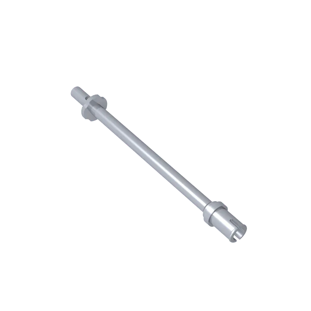 Color: Bright Light Orange - Gobricks GDS-2019 Bar 8L - Two Stop Rings / One Pin, Technical Figure Ski Pole [Flat End]  compatible with lego 2714