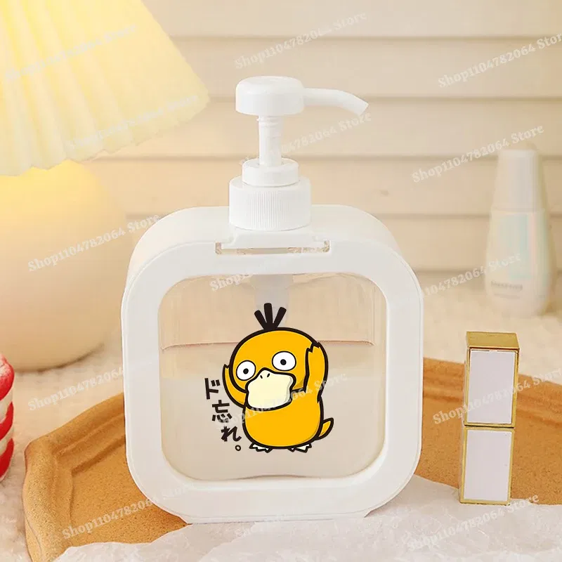 Color: Orange - 1PCS Pokemons Soap Dispenser White Liquid Lotion Hand Pump Soap Dispenser Refillable Shampoo Bottle Plastic Hand Soap Dispenser