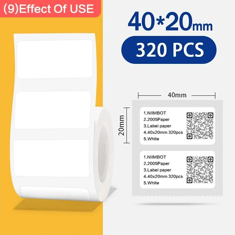 color: Red - Niimbot Mini Printer Thermal Wire White/ Cable/Color/Round Sticker Self Adhesive Waterproof Sticker For B1 B21 B203