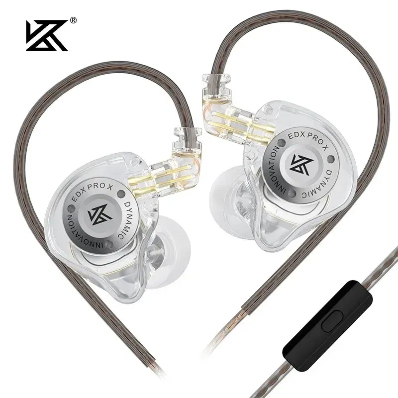 Color: black - KZ EDX PRO X Wired Earphones HIFI Stereo Bass Music Earbuds In Ear Sport Headphones Noise Cancelling Gaming Headset