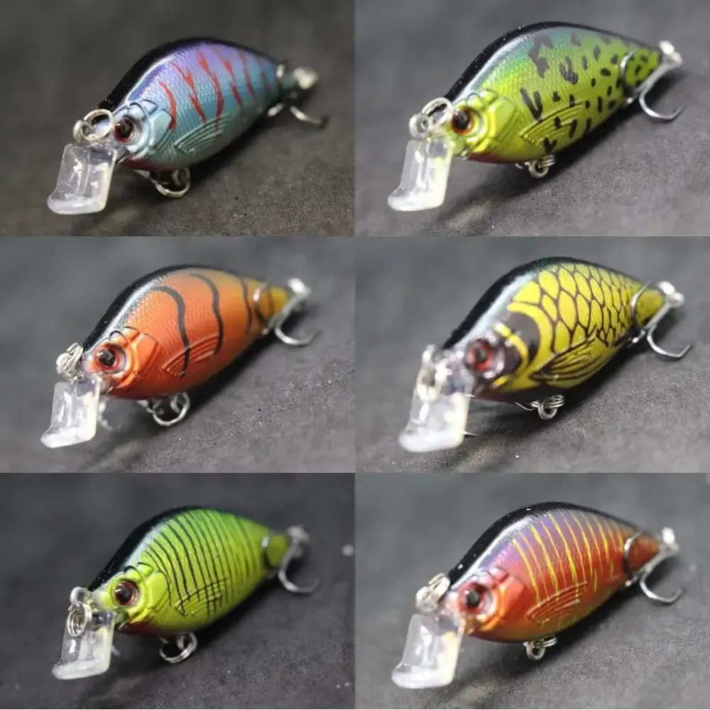 Color: khaki - wLure Fishing Lures 6.4cm 8.6g Crankbait Wobbler Hard Bait Pike Fishing Carp Artificial Bait 2023 Colors Fake Lure C503